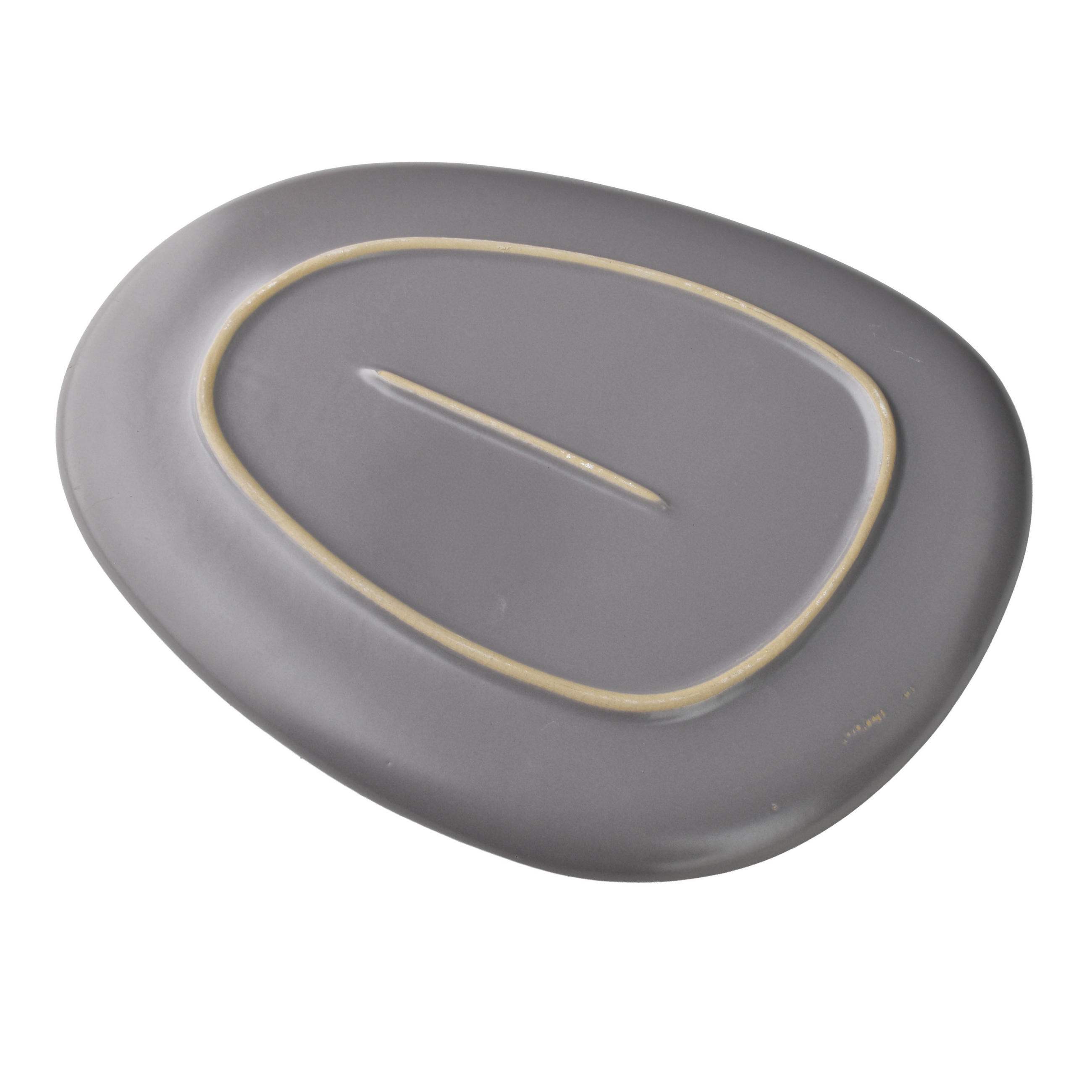 SERVIERPLATTE Basic Nature Grau 26.5x21.7x2 cm Keramik - Grau, Keramik (21.7/2/26.5cm) - Mondex