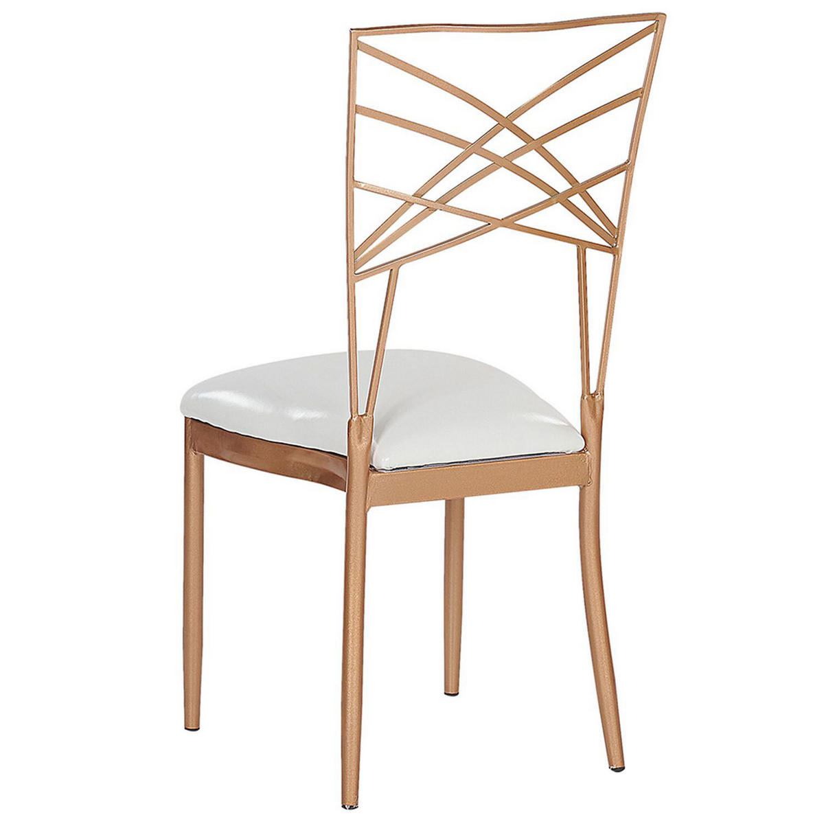 ÉTKEZŐSZÉK 2 darabos Szett Fém Rozéarany Girard - rosé arany színű, textil/fém (41/91/42cm) - Beliani