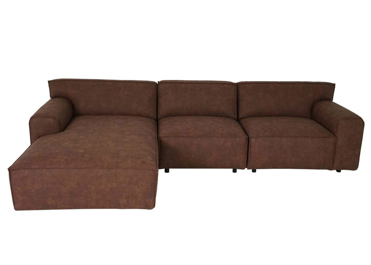 ECKSOFA OTTOMANE LINKS Braun - Braun, Textil (295/178cm) - MCW