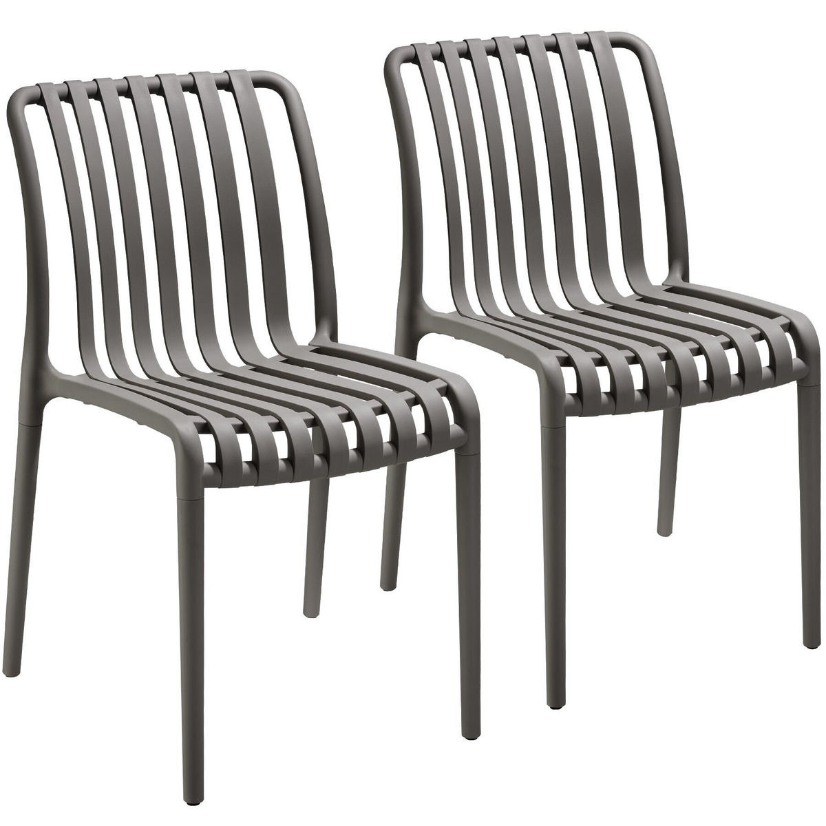GARTENSTÜHLE Alcudia,47 x 58 x 80,5 cm, Belastbarkeit 110 kg,anthrazit - Anthrazit, Textil (47/80.5/58cm) - tectake