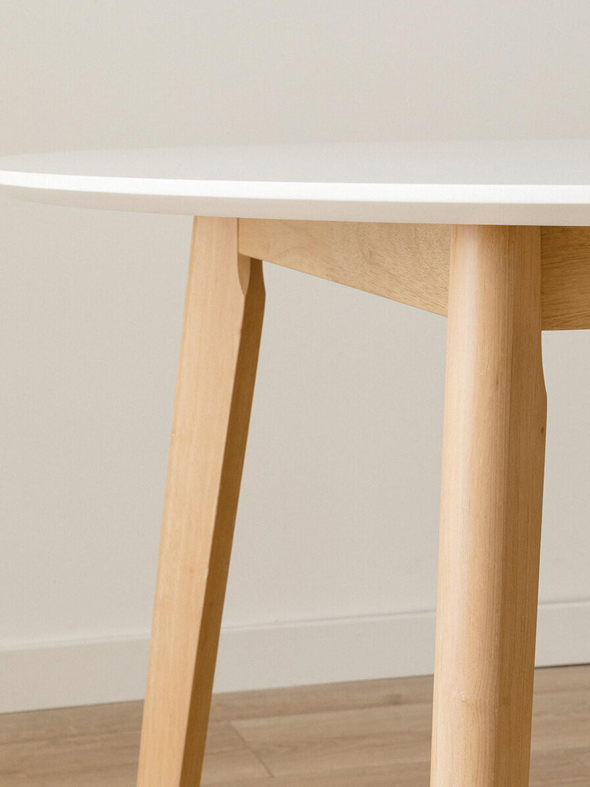 ESSTISCH Basic Natur - Weiß 100 x 100 - Braun, Holzwerkstoff (100/100/75cm) - Kenay Home