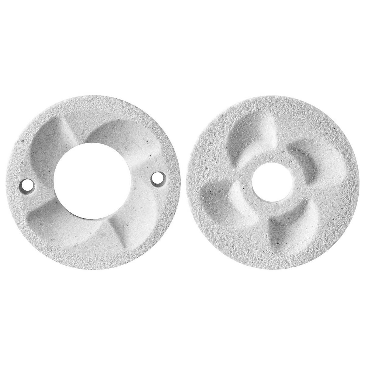 GETREIDEMUHLE 2-teiliges Set Ersatzmahlscheiben Kompatibel Mit GM-002 - Silberfarben, Metall (18/8/18cm) - Rolipo