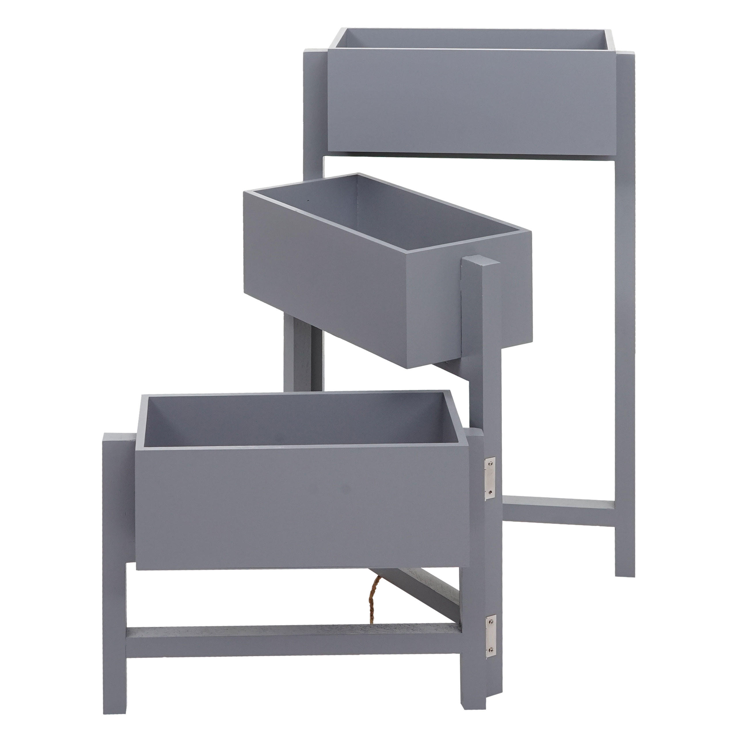 PFLANZREGAL STANDREGAL Grau, Blau - Blau/Grau, Holz (108/65/15cm) - MCW