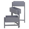 PFLANZREGAL STANDREGAL Grau, Blau - Blau/Grau, Holz (108/65/15cm) - MCW