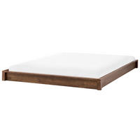 PAT fără tablie 160/200 cm lemn de cauciuc maro închis Antras - maro închis, lemn (160/200cm) - Beliani