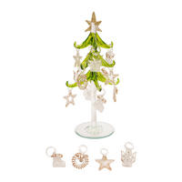 WEIHNACHTSDEKORATION Kristallbaum mit Ornamenten Transparent 21cm (Glas / 1 Stk.) - Transparent, Glas (8/21/8cm) - Krebs Glas Lauscha