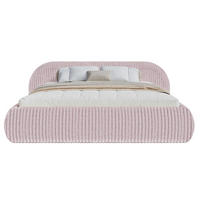 POLSTERBETT Shels Low Rosa 180x200 cm - Pink/Schwarz, Kunststoff/Textil (180/200cm) - Selsey