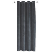 VORHANG Ösen Samt 140/175 cm anthrazit - Anthrazit, Textil (140/175cm) - TiborTex