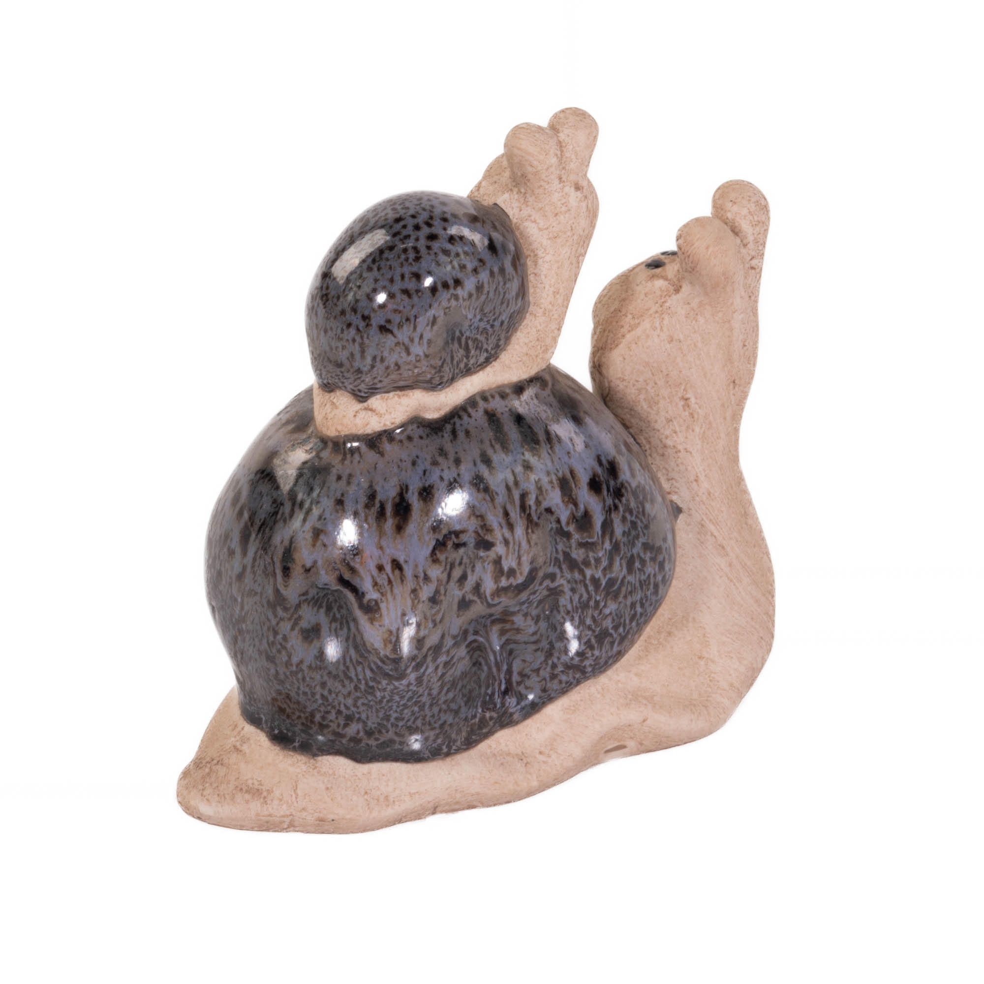 GARTENDEKO Schneckenfigur 10/11 cm - Dunkelgrau, Keramik (10/11/6.6cm)