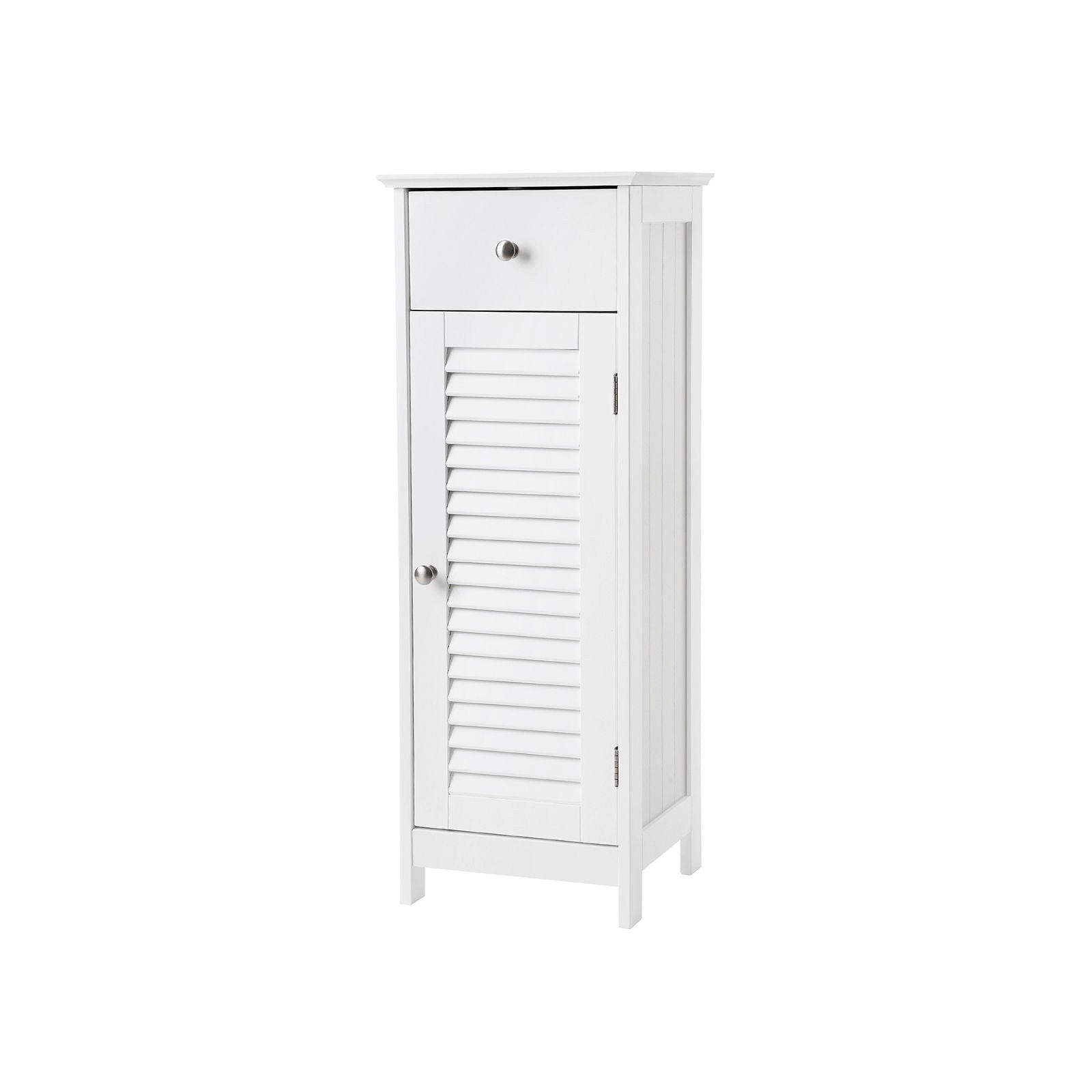 BADEZIMMERSCHRANK BEISTELLSCHRANK - Weiß, Holzwerkstoff (87/30/32cm) - Hansiro