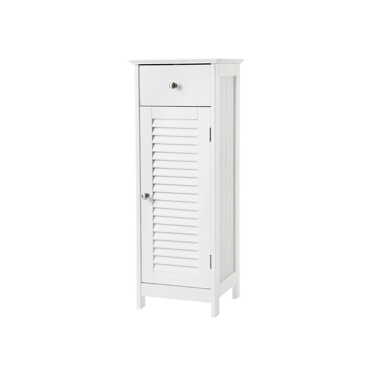 BADEZIMMERSCHRANK BEISTELLSCHRANK - Weiß, Holzwerkstoff (87/30/32cm) - Hansiro
