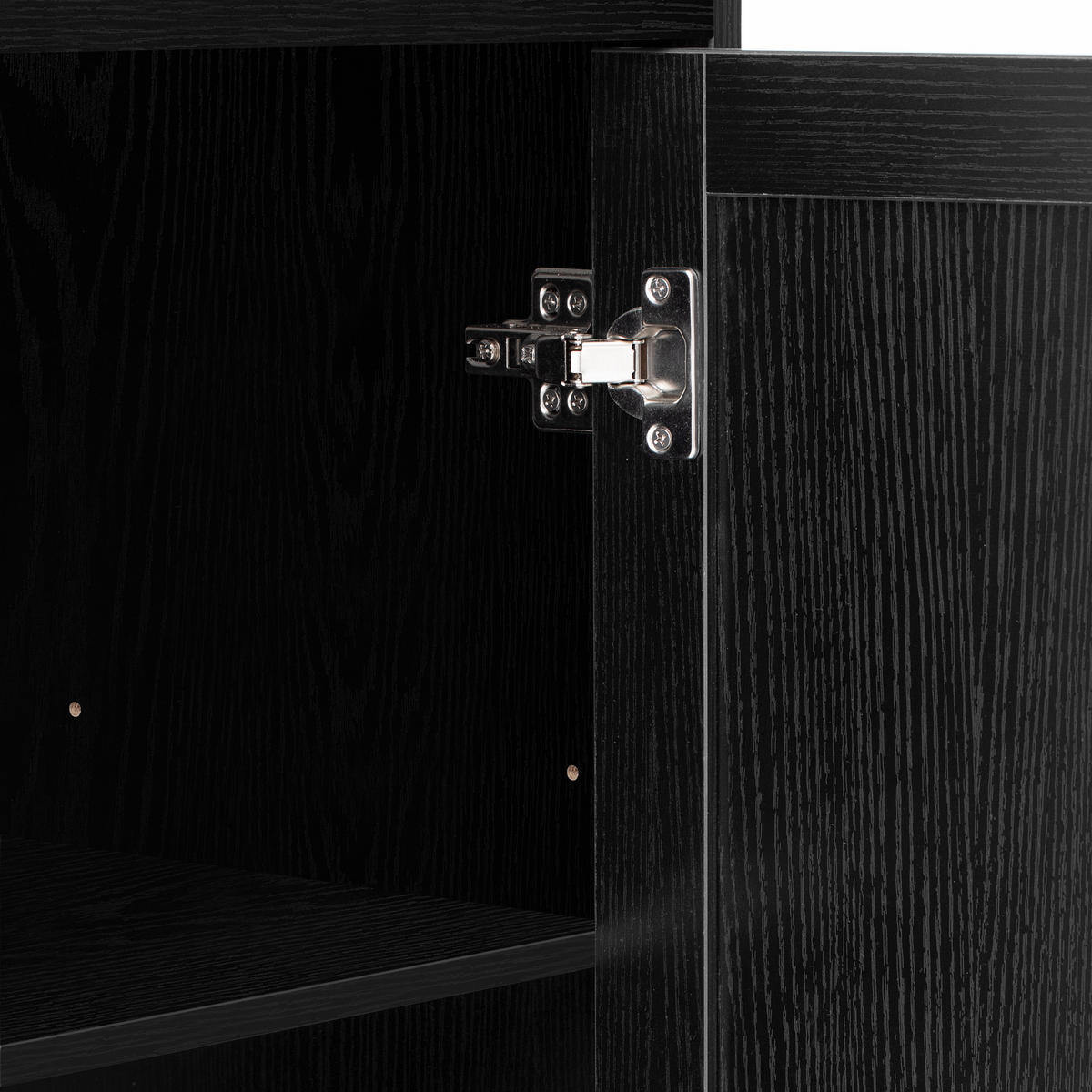 KÜCHENINSEL 125.5-187.5x71x93 cm Schwarz mit LED-Beleuchtung & Ladestation - Schwarz, Holzwerkstoff (187.5/93/71cm) - Modfu