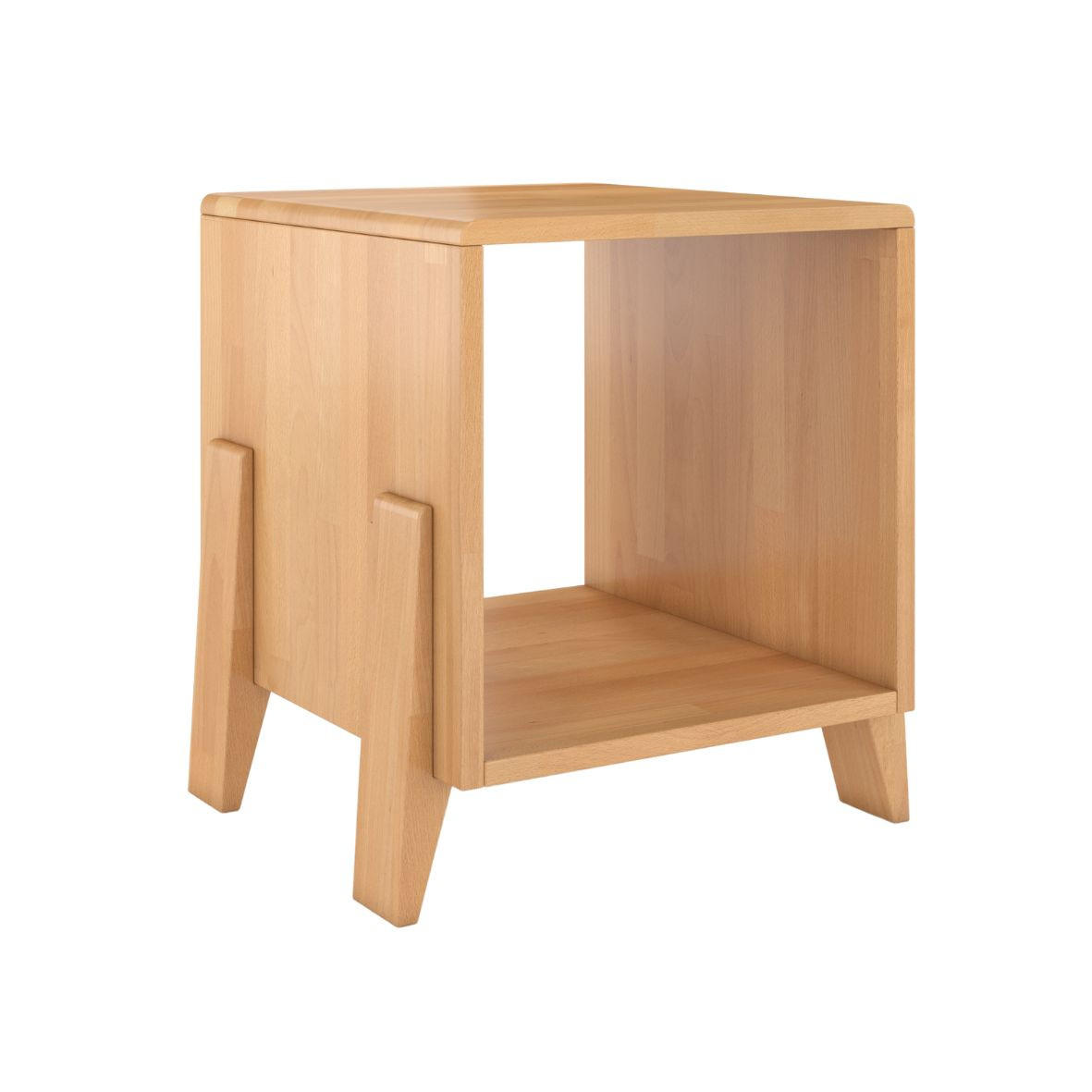 MASSIVHOLZNACHTTISCH Gdansk, Buche - lackiert, Naturfarben - Buchefarben, Holz/Buchenholz (45/51/35cm) - Visby