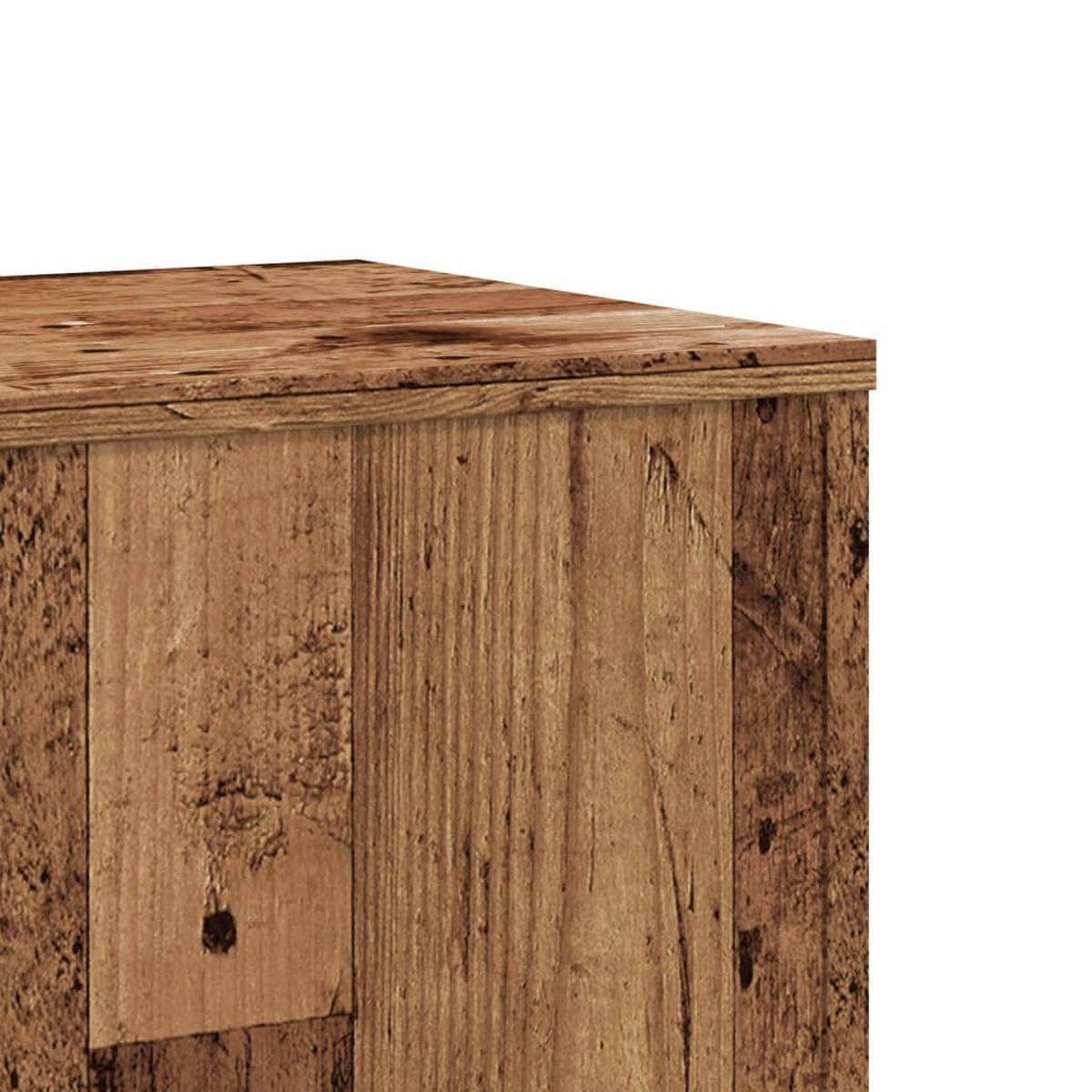 PFLANZENSTÄNDER 2er Set Altholz-Optik 33/33/100 Cm Holzwerkstoff - Braun, Holzwerkstoff (33/100/33cm) - vidaXL