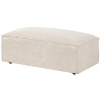 OTTOMANE Samtstoff Hellbeige Hellnar - Beige, Textil (52/39/102cm) - Beliani