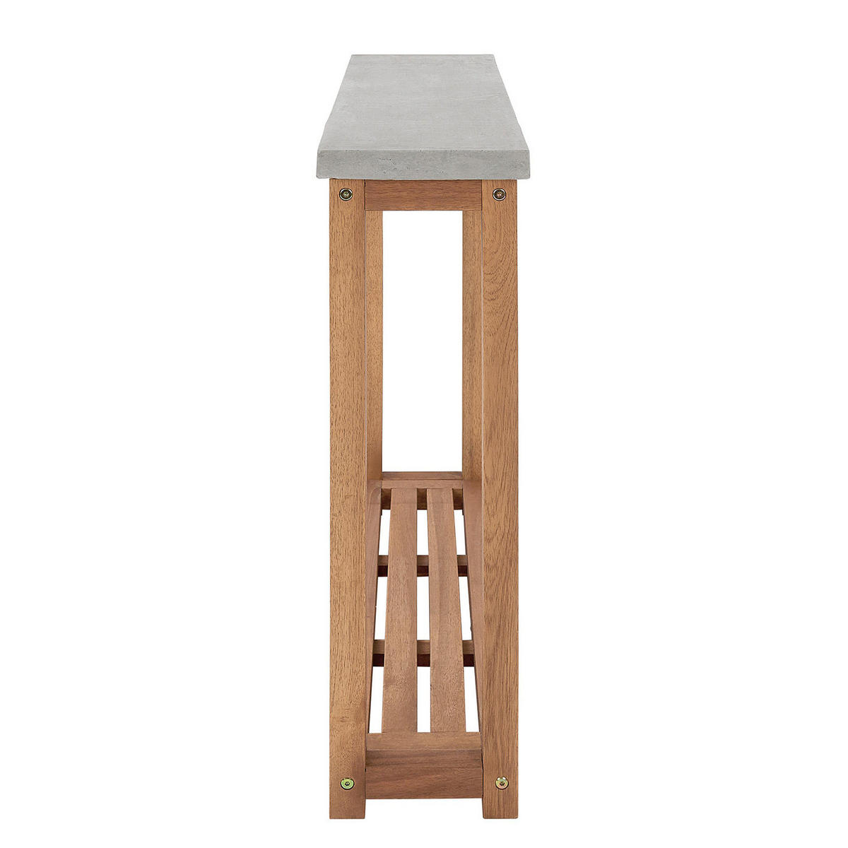 BEISTELLTISCH Concrete - Braun, Holz (20/85/70cm) - BUTLERS