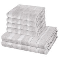 FROTTIERSET Noblesse 6-teilig - Hellgrau, Textil (50/100cm) - Cawoe