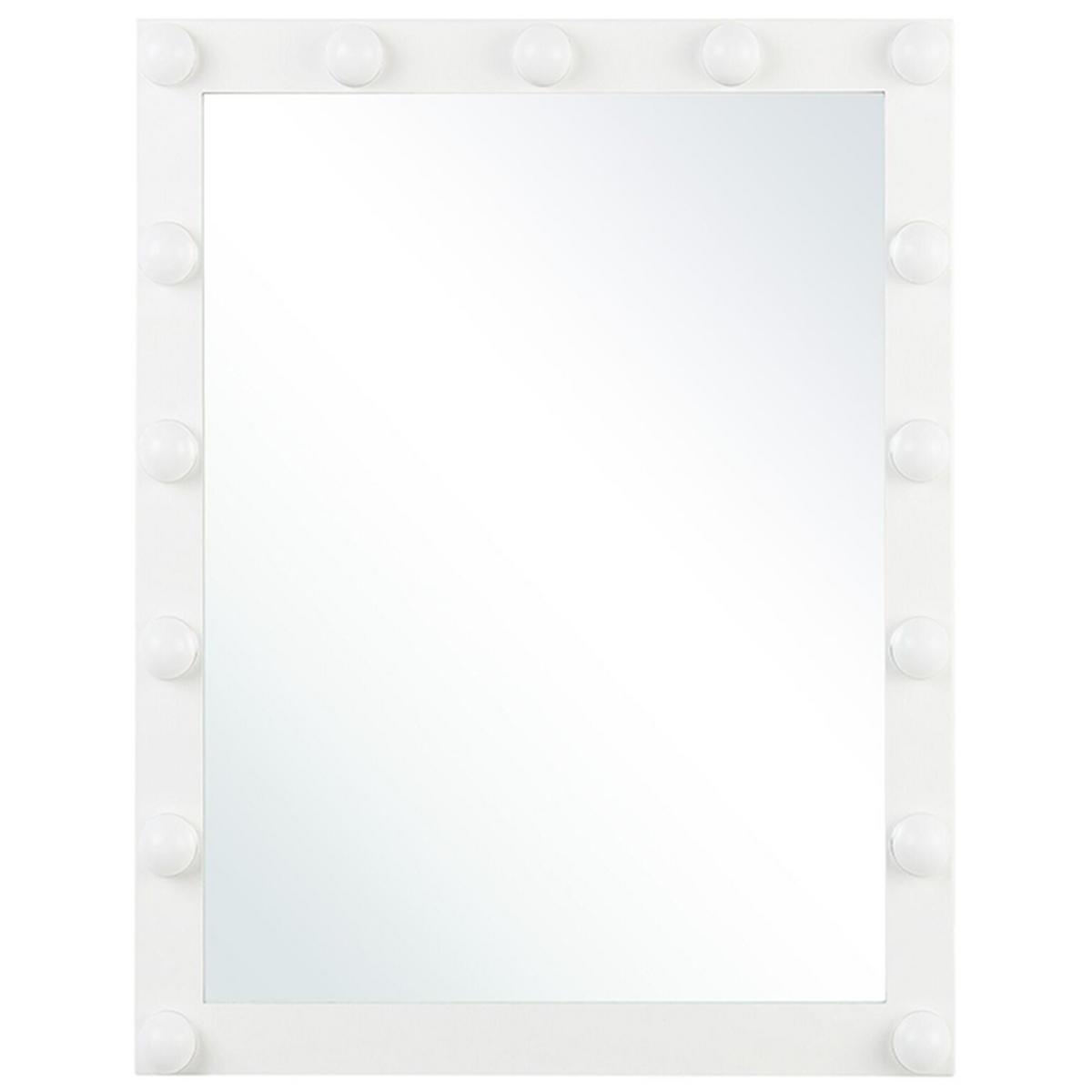 BADSPIEGEL mit LED-Beleuchtung rechteckig 50/60 cm Odenas - Weiß, Metall (50/60/2cm) - Beliani