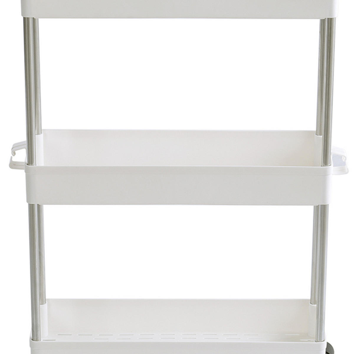 NISCHENWAGEN 40/12.5/60 cm 3-Stufig Weiß Kunststoff Edelstahl - Weiß, Kunststoff/Metall (40/60/12.5cm) - Livingandhome