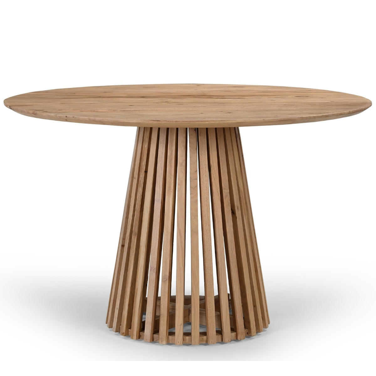 ESSTISCH rund aus Akazienholz 120cm, natürlich - Braun, Holz (120/120/76cm) - Giga Meubel