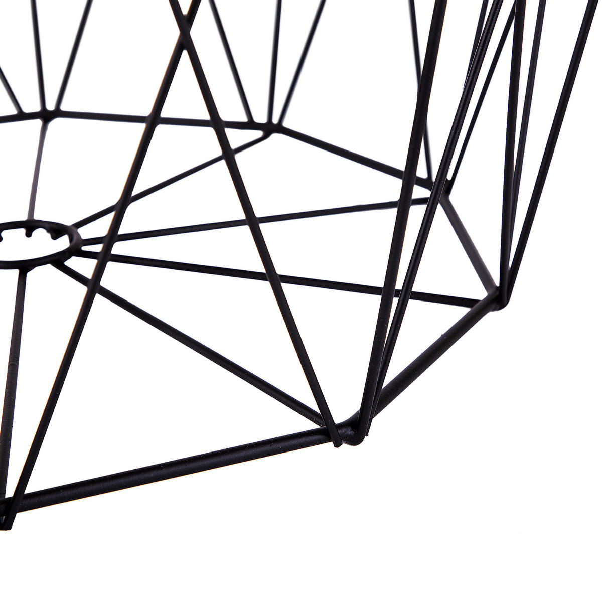 SIDOBORD ljust trä/svart tiohörning Elida - Ljusbrun/Svart, Träbaserade material (43/43/38cm) - Beliani