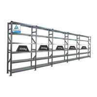 FACHBODENREGAL Proximo Stecksystem 210x600x32cm 6 Ebenen Beidseitig nutzbar Verzinkt - Silberfarben, Metall (600/210/32cm) - PROREGAL