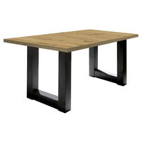 ESSTISCH ausziehbar Eila 7 160 x 90 x 75 Esszimmertisch Schwarzstahl/Asteiche - Eiche Artisan, Holz (160/90/75cm) - 58aufmkessel