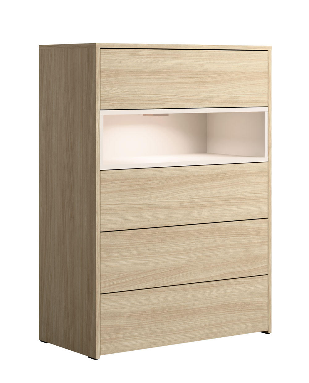 SCHUBLADENKOMMODE Villa Eiche Barista / Wüstensand 80 / 42 / 111cm - Eichefarben/Braun, Holz/Holzwerkstoff (80/111/42cm) - Feldmann-Wohnen
