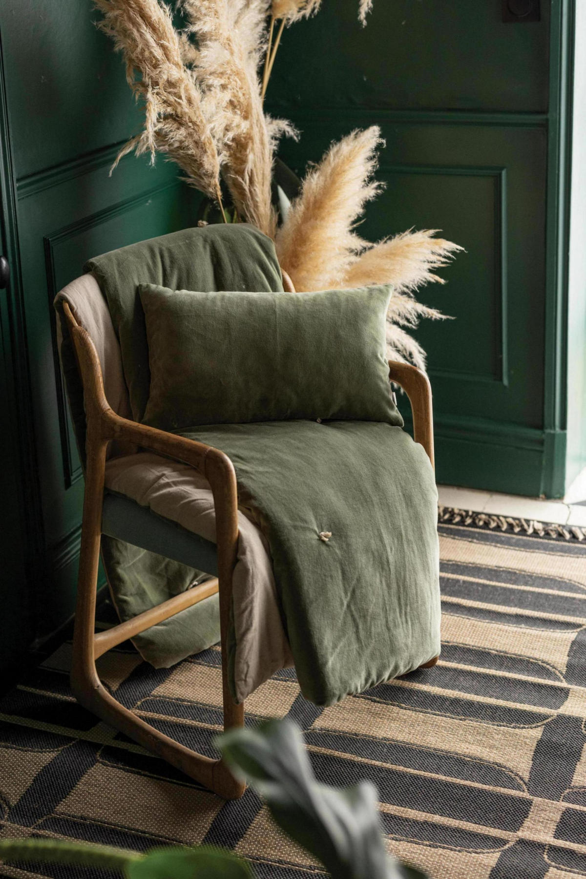 PLAID MIT GEKNÜPFTEN PUNKTEN Elise eisenkraut 140 x 200 cm - Mintgrün, Textil (140/200cm) - Vivaraise