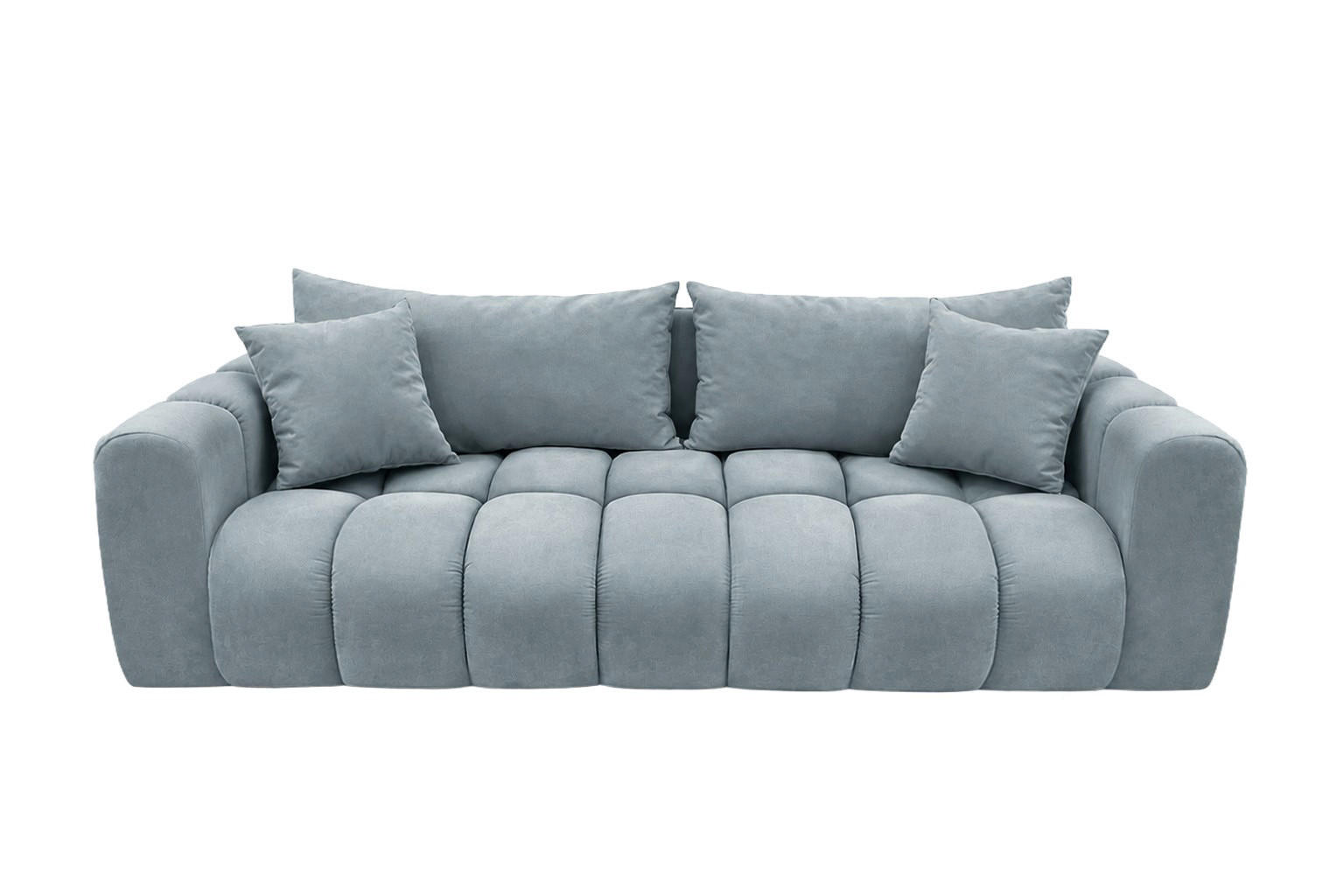 SCHLAFSOFA Mit Bettkasten, Veloursstoff Bluvel, Blaugrau, COSMOPOLITAN - Blaugrau, Holz (240/97cm) - Kaiser Möbel