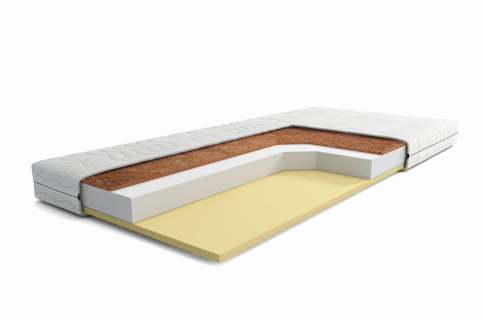 SCHAUMSTOFFMATRATZE SALLY Weiß 160x200x12 cm - Weiß, Textil - FURNLUX