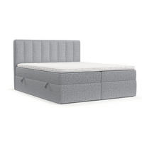 BOXBETT Bari 200/200 cm Grau im Riva Stoff - Grau, Holz/Holzwerkstoff (200/200cm) - AltaBeds