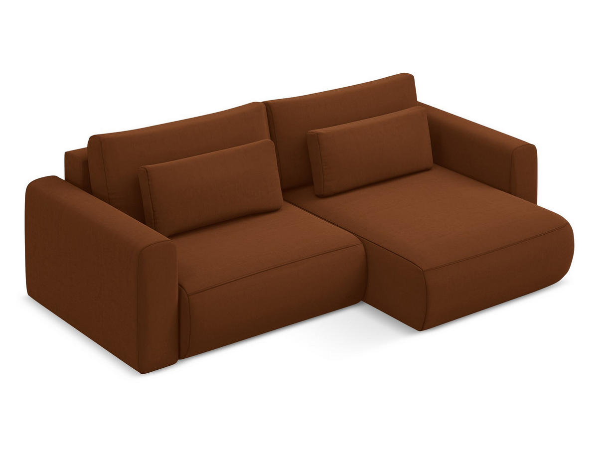 4-SITZER-SOFA Chenille Stoff Gelb - Currygelb/Gelb, Kunststoff/Textil (335/70/166cm) - Makamii