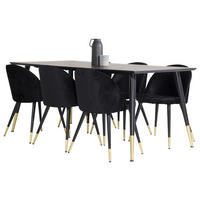 TISCHGRUPPE Messing - Goldfarben, Holzwerkstoff (90/75/180cm) - ebuy24