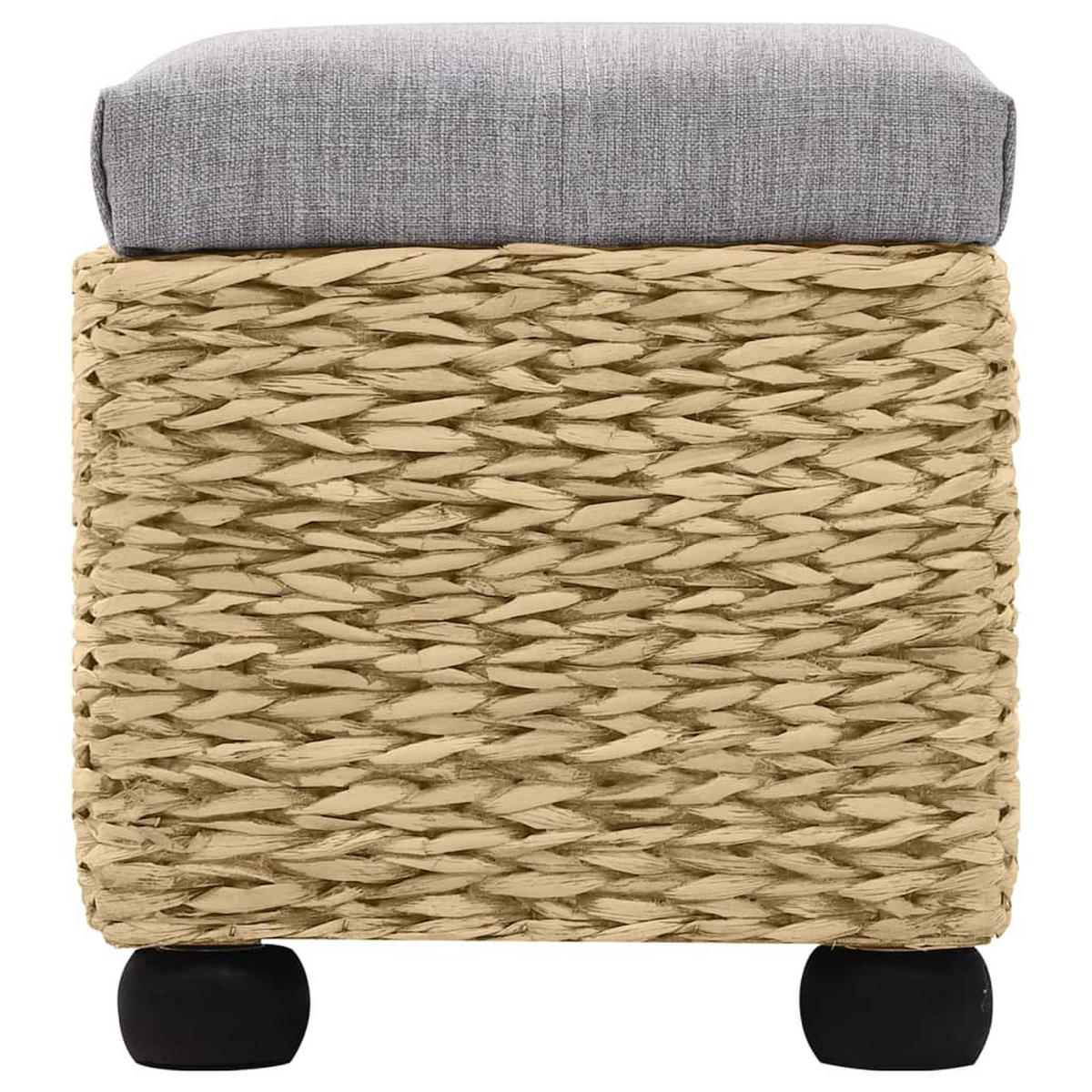 SITZBANK 2er Set Seegras Grau - Grau, Naturmaterialien (45/85/40cm) - vidaXL