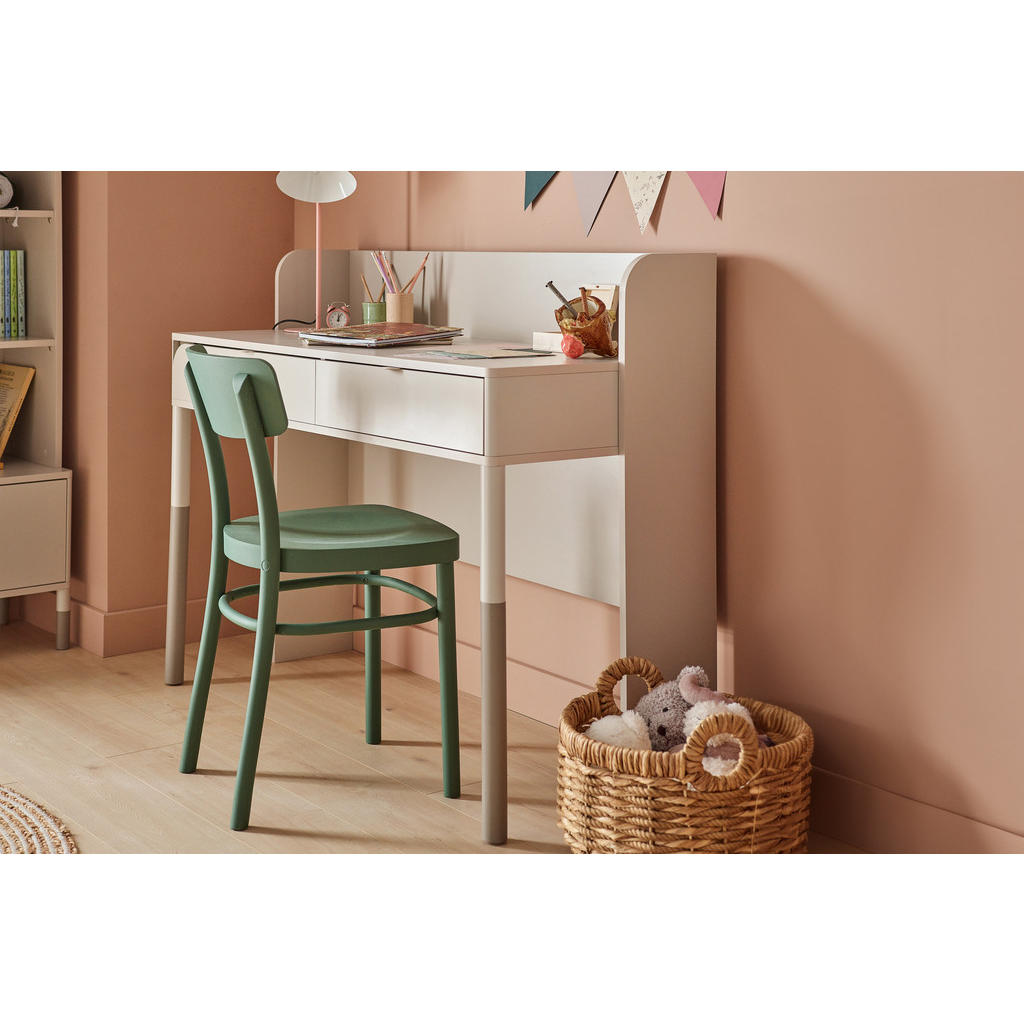 Thumbnail - Konsimo® Schreibtisch, Creme, Holz, Rechteckig, 122x97x50 cm, Hergestellt in Europa, Arbeitszimmer, Schreibtische, Jugen...