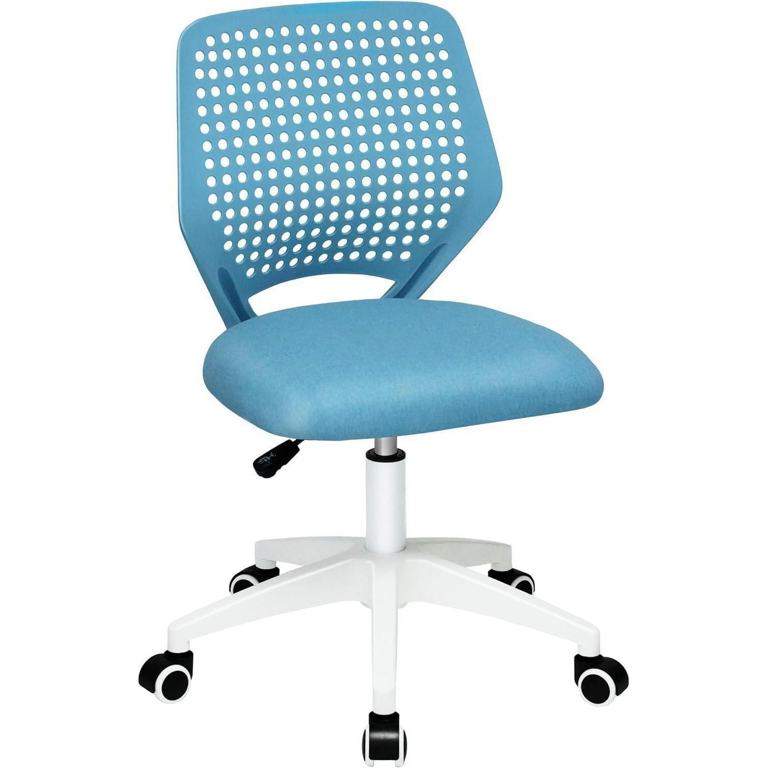 BÜROSTUHL Blau Mesh mit Rollen - Blau, Textil (44.5/97/44cm)