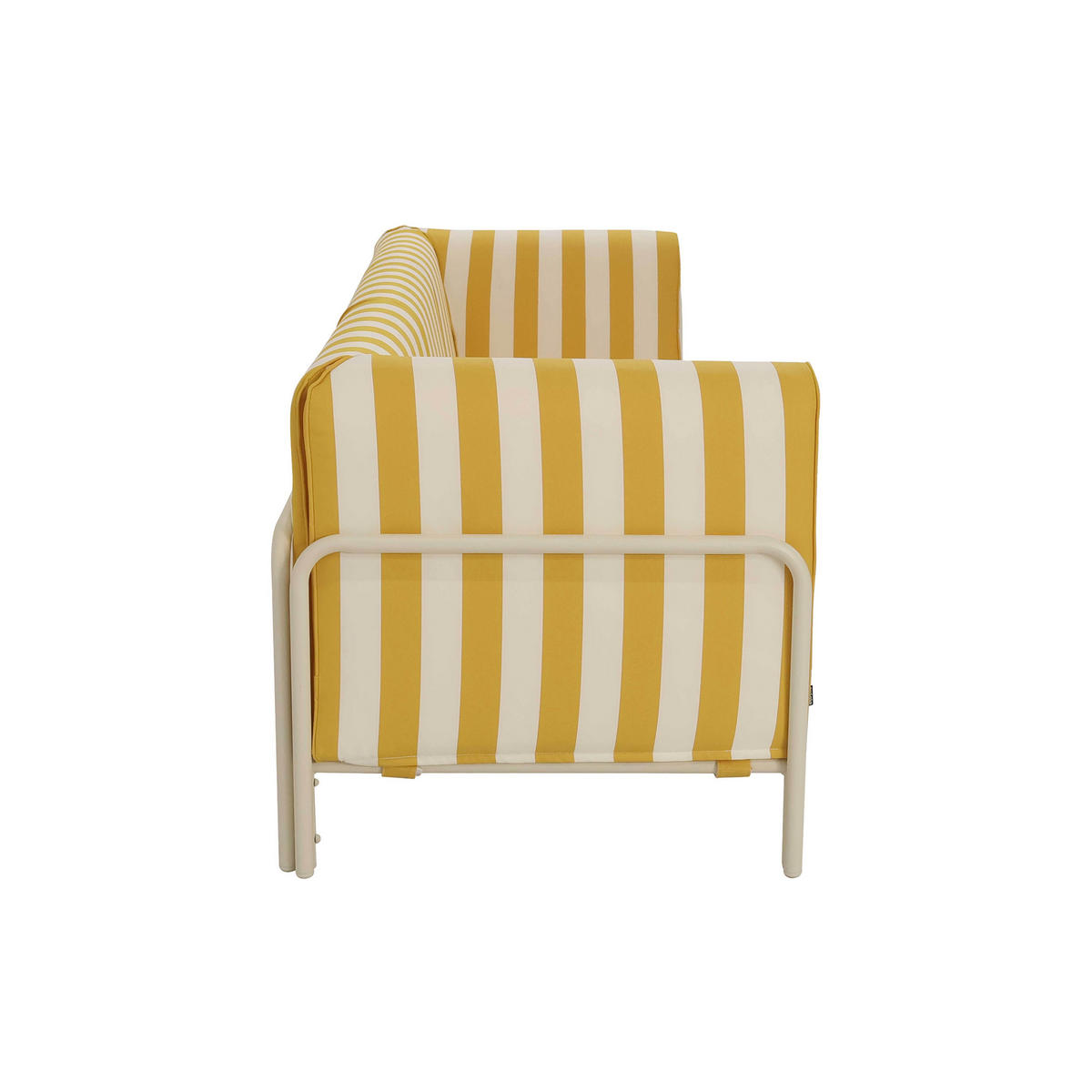 GARTENSOFA mit 3 Sitzplätzen, Gelb - Gelb, Textil (80/78/216cm) - Oviala