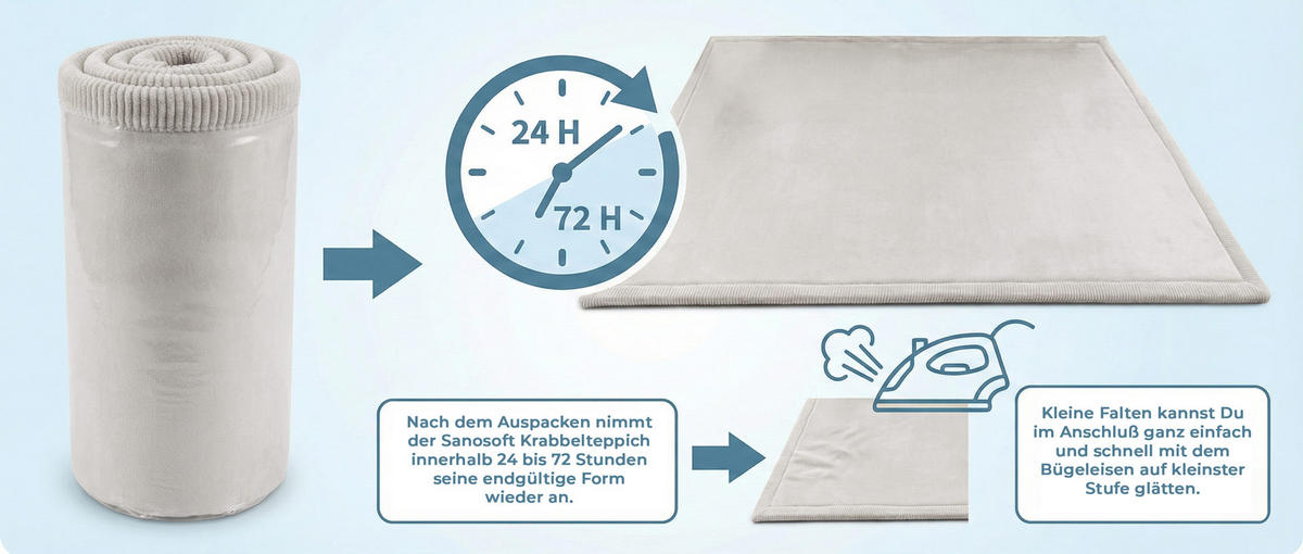 KRABBELTEPPICH samtweich und kuschelig "Zoo" 120x170cm - Grau, Textil (120/170cm) - Sanosoft