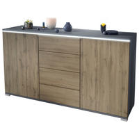 SIDEBOARD Faro Eiche Evoke - Eiche San Remo, Holzwerkstoff (138.5/75.5/35cm) - Vladon