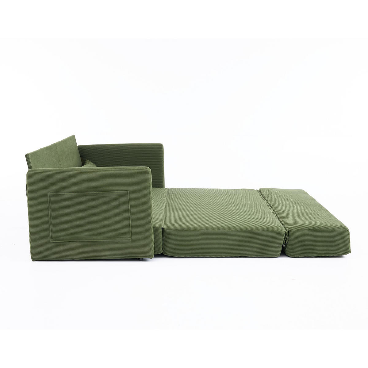 SCHLAFSOFA 2-Sitzer Sofa mit Schlaffunktion,klappbar,Grün - Grün, Textil (165/82/92cm) - LVHOM