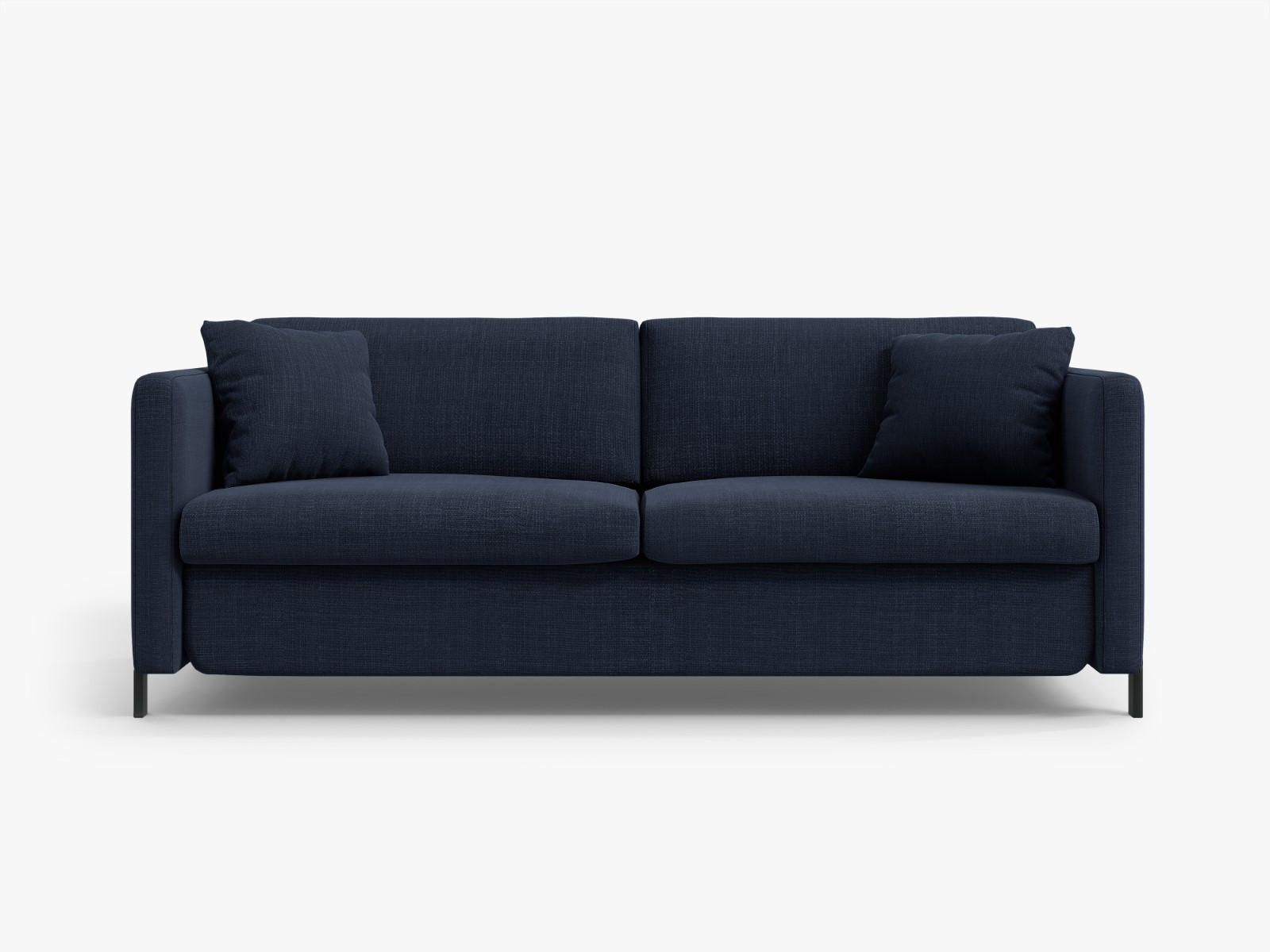 SOFA ausklappbar Gloria aus strukturiertem Stoff blau 2 Sitzplätze - Blau, Textil (102/80/182cm) - Micadoni