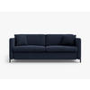 SOFA ausklappbar Gloria aus strukturiertem Stoff blau 3 Sitzplätze - Blau, Textil (102/80/202cm) - Micadoni