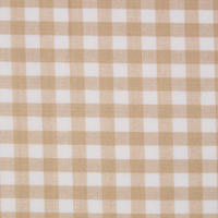 BAUMWOLLSTOFF Meterware Vichy-Karo beige-weiß, 150 cm - Beige, Textil (150/100cm) - Homescapes