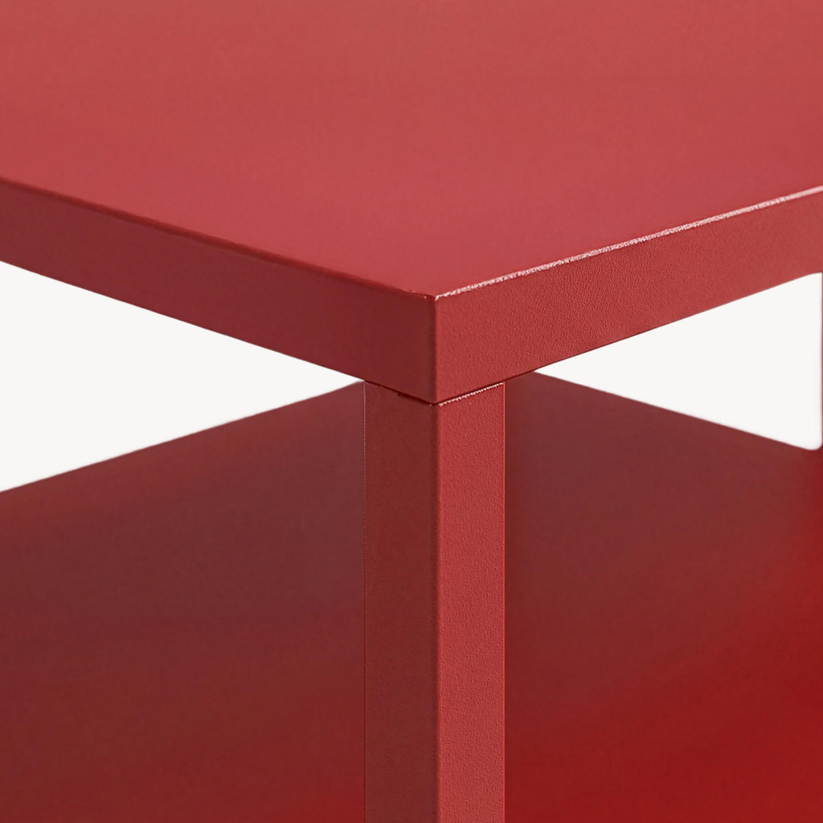 COUCHTISCH Solund 45/90/60 cm - Rot, Metall (60/90/45cm) - [en.casa]