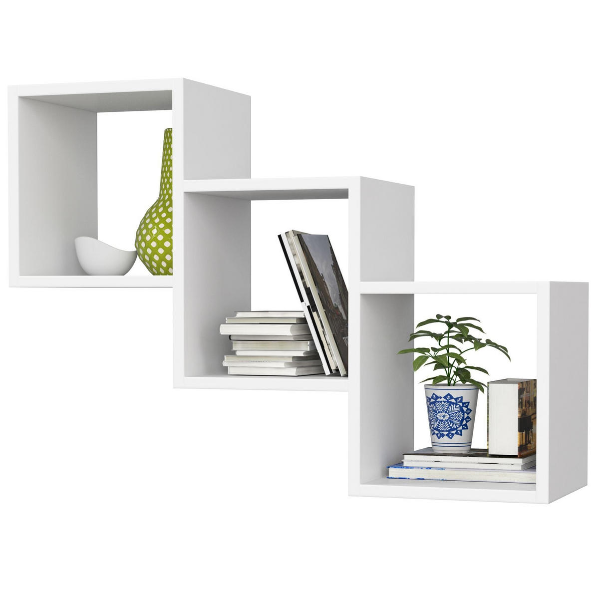 WANDREGAL Weiß 55/78/20 - Weiß, Holzwerkstoff (78/55/20cm) - RAUMHIRSCH FURNITURE