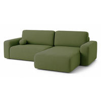 ECKSOFA Grün ILO Mit Schlaffunktion Und Bettkasten - Grün, Textil (282/177cm) - Sepro Meble