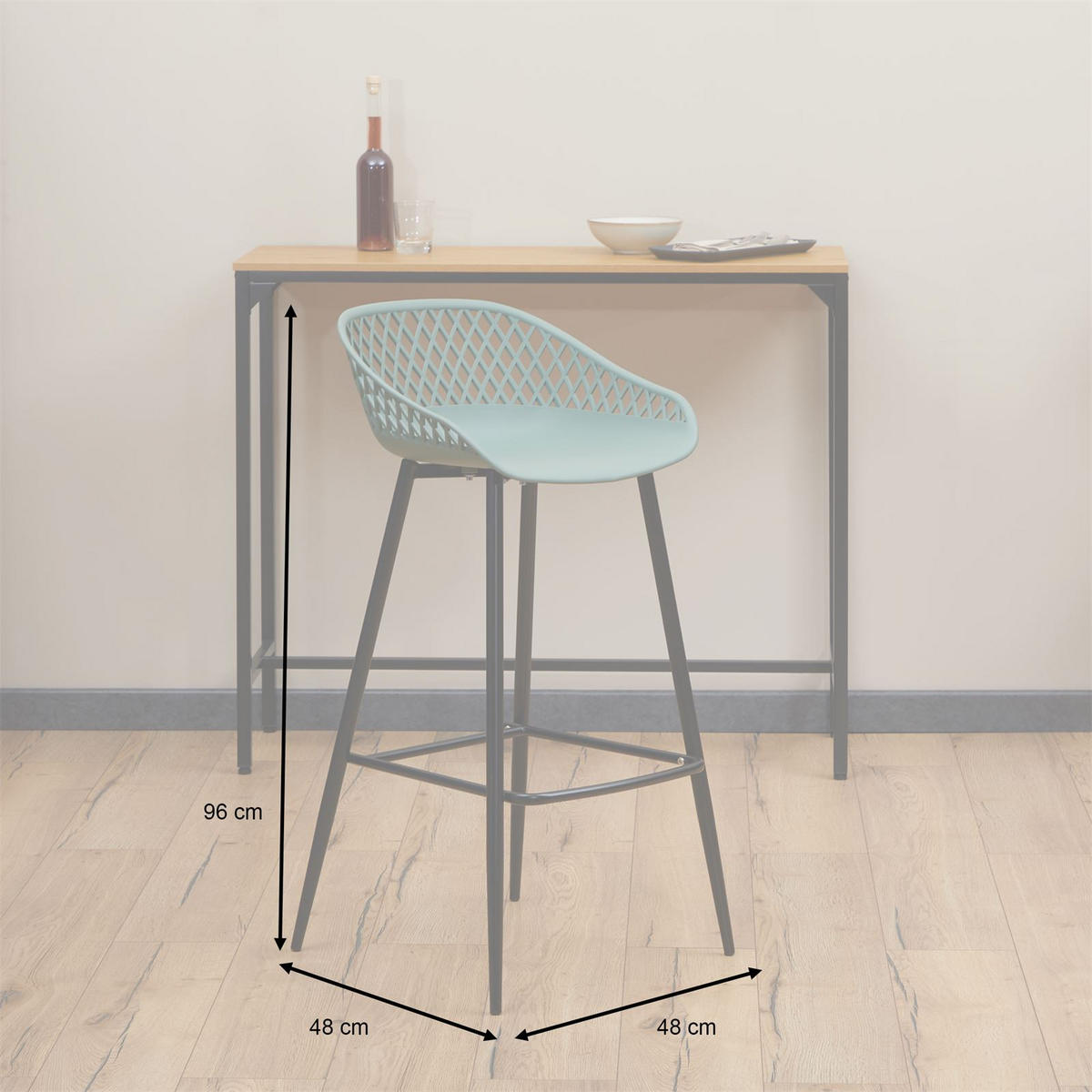 BARHOCKER IREK 2er-Set grün - Grün, Textil (47/99/49cm) - IDIMEX