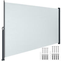SEITENMARKISE , ausziehbar, mit Aufrollmechanismus, grau - Grau, Kunststoff (300/200/9cm) - tectake