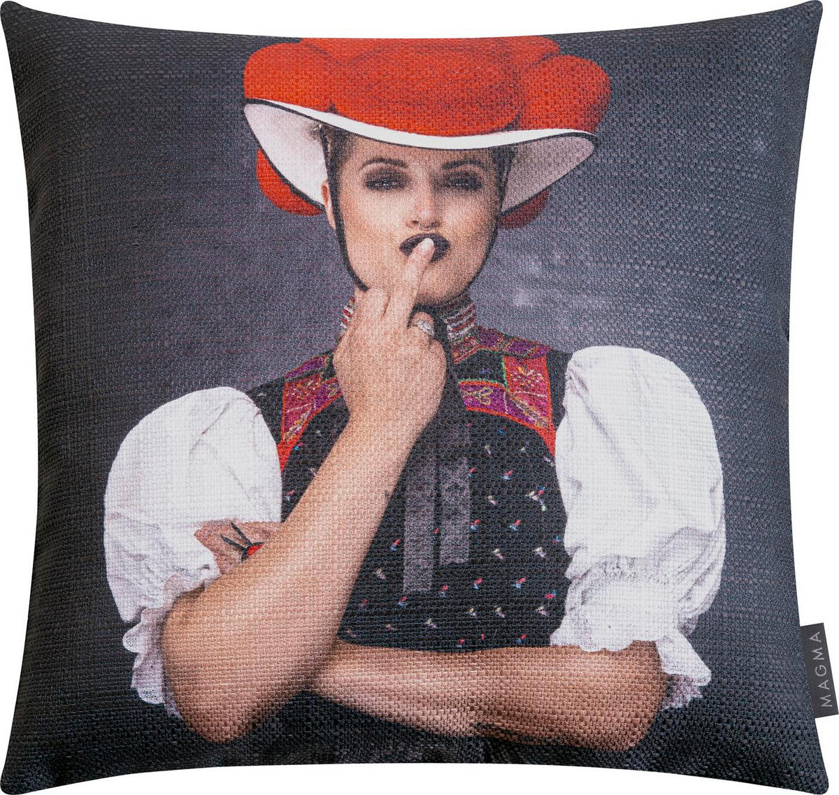 KISSENHÜLLE Artwood FuckYou Mädel - Schwarz, Textil (45/45cm) - Magma Heimtexx